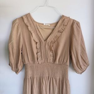 Neutral Brown Maxi Dress